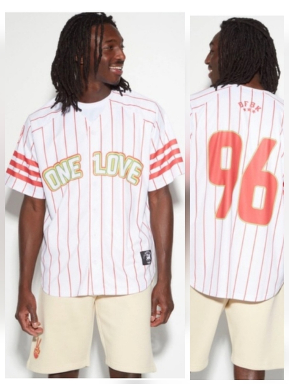 Defend Brooklyn DFBK x The Marley Family "One Love" Striped Jersey Size XXL